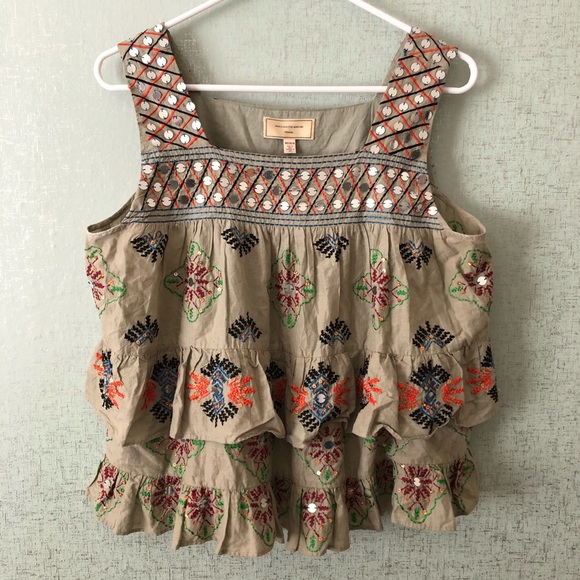 sequin embroidered top